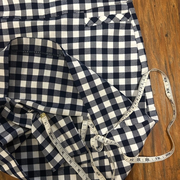 Checkered Navy Blue and White Women's Skirt With Shorts - Picture 8 of 9